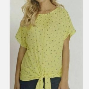 Buffalo David Bitton Ladies' Tie Front Top Blouse Size XL.Pit to pit approx: